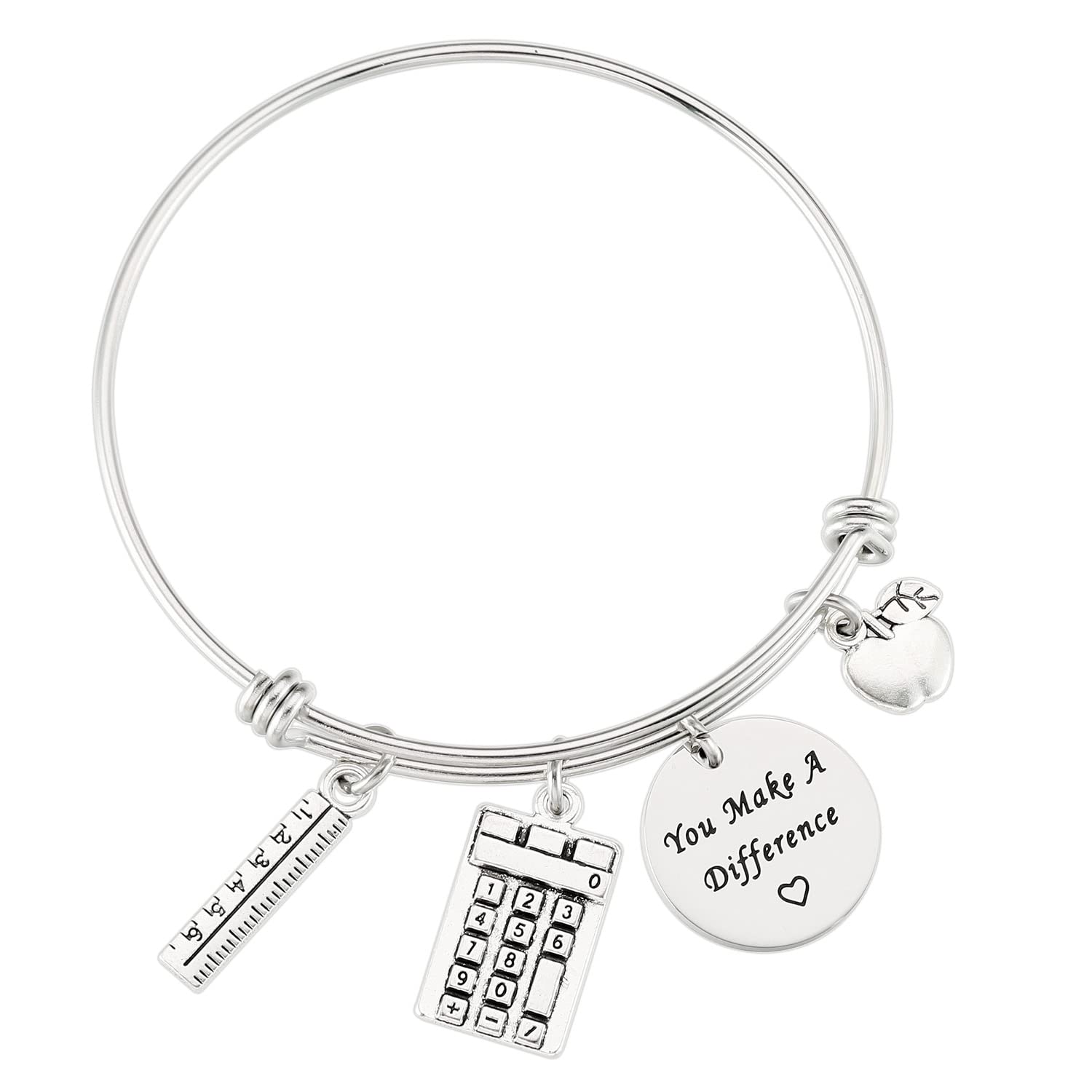 Jewelry For Teachers Women Bracelet Best Math Lovers Retirement Make A Difference Adults Mathematical Gifts Mathematician Math Bracelet