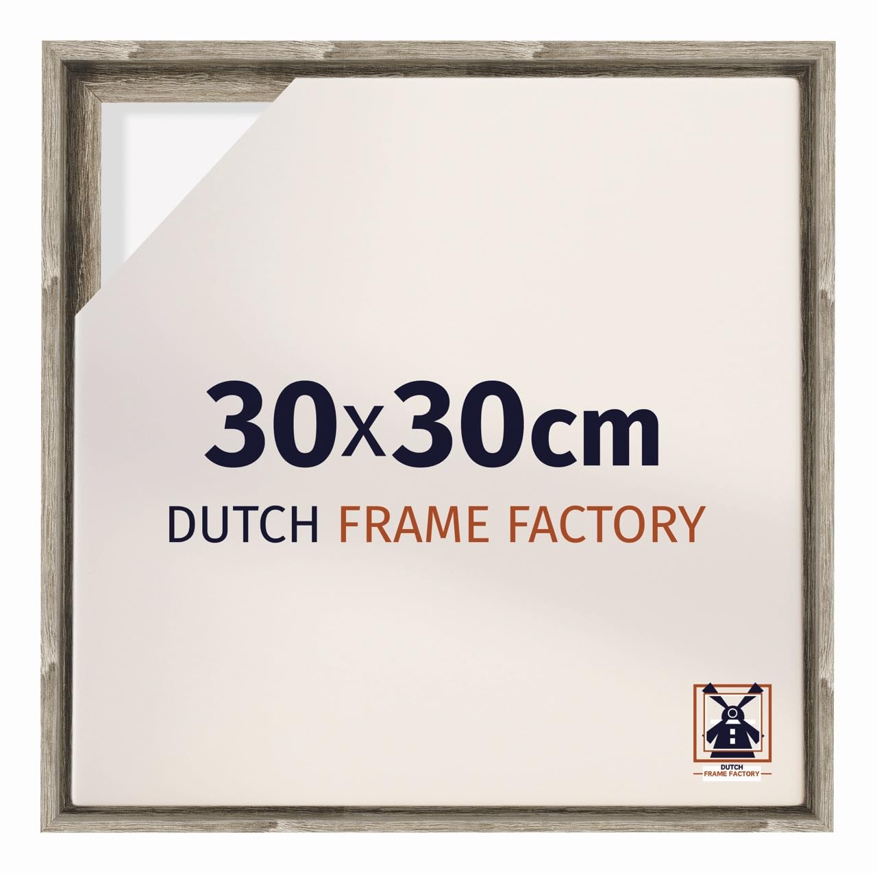 Dutch Frame Factory - Schattenfugenrahmen 30x30 - Sonoma Oak - Rahmen fΓΌr Leinwand Bilder auf Keilrahmen - MDF - Lausanne