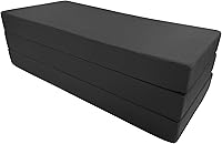 Vista 3 de D&D Futon Furniture Camas de espuma Shikibuton de tamaño matrimonial negro de 6 x 54 x 75 pulgadas, espuma blanca resistente de alta densidad de 1.8