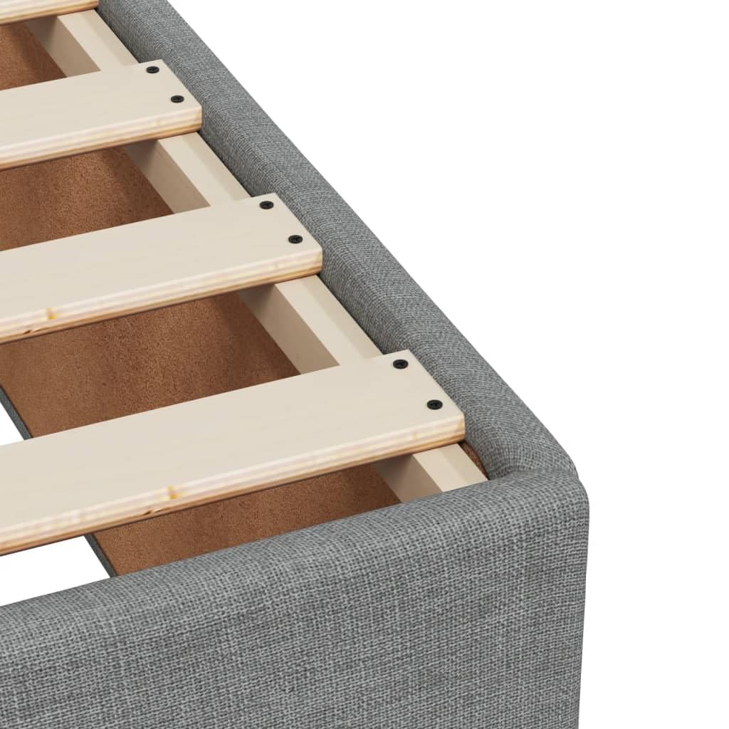vidaXL Sommier à Lattes de lit avec Matelas Gris Clair 120x200cm Tissu