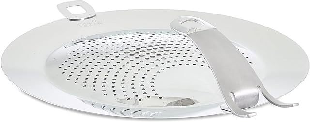Fissler Clippix/Splash Protector, Antisalpadura do zawieszania od góry do dołu, dla wszystkich patelni i garnków Fissler z Ø 24-28 cm i uchwytem bezpieczeństwa
