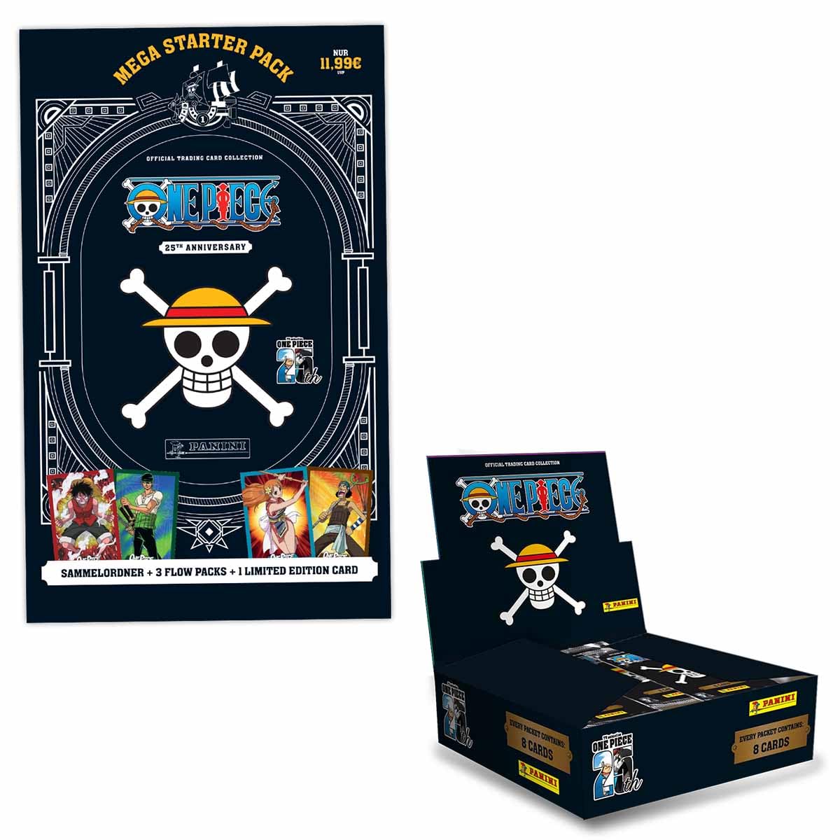 Panini One Piece 25th Anniversary Trading Cards (paquete de caja