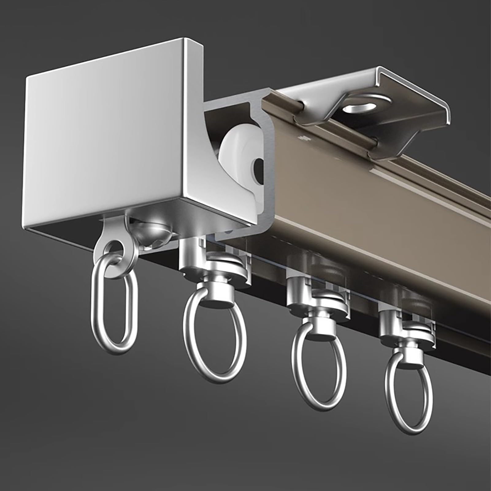 Rails pour cloisons de séparation de pièce plafond en aluminium rideau lourd 4.9m
