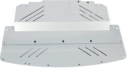 Kojem Protector contra salpicaduras de motor compatible con Infiniti G35 G37 Q40 Q60 y Nissan 370Z plateado de aluminio para debajo de la bandeja