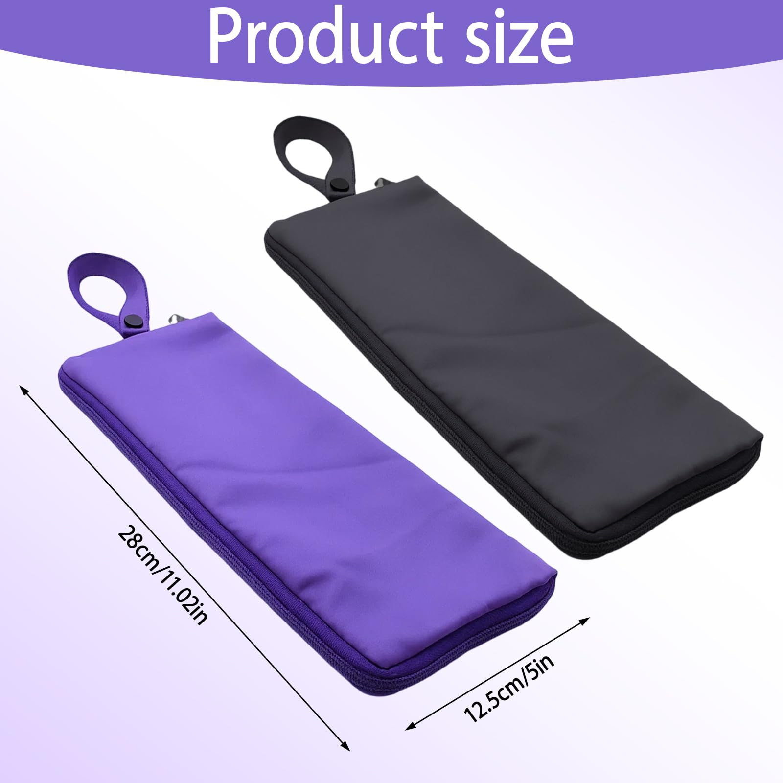 SurPse 2 Pcs 11x5 Inch Waterproof Oxford Cloth Umbrella Sleeves with Handles, Wet Bag and Wet Umbrella Bags - Image 2