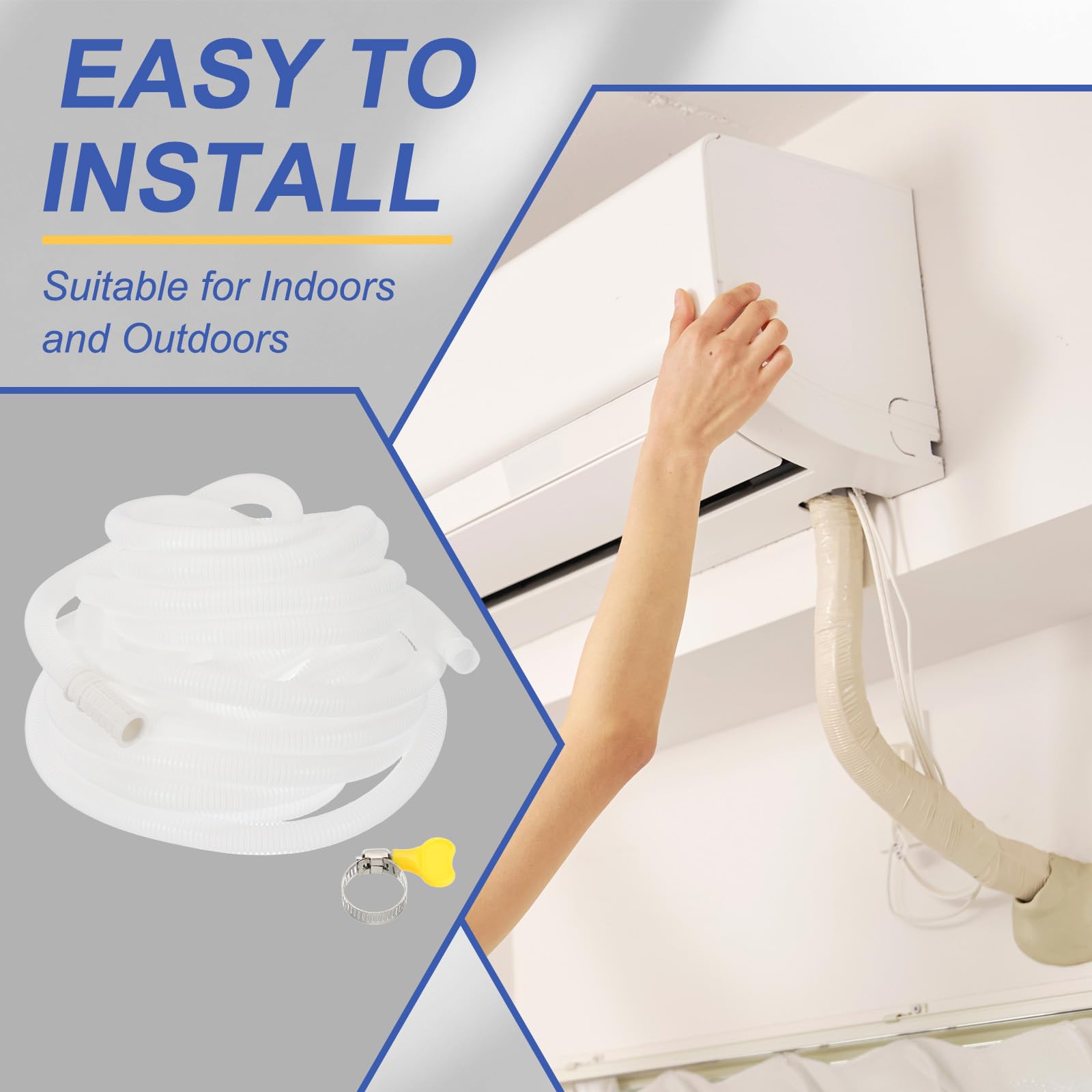 PATIKIL 32.8ft Kit Di Scarico Per Condizionatore Universale Connettore
