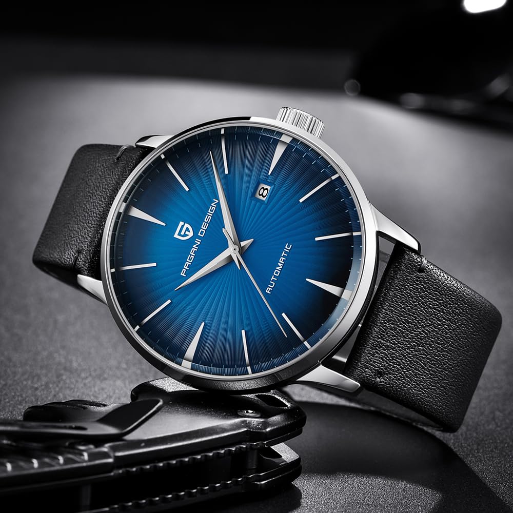 Pagani Design PD2770 Reloj Mecánico Automático de Moda para Hombre Acero Inoxidable Impermeable Correa de Cuero Relojes Deportivos de Negocios Sencillos
