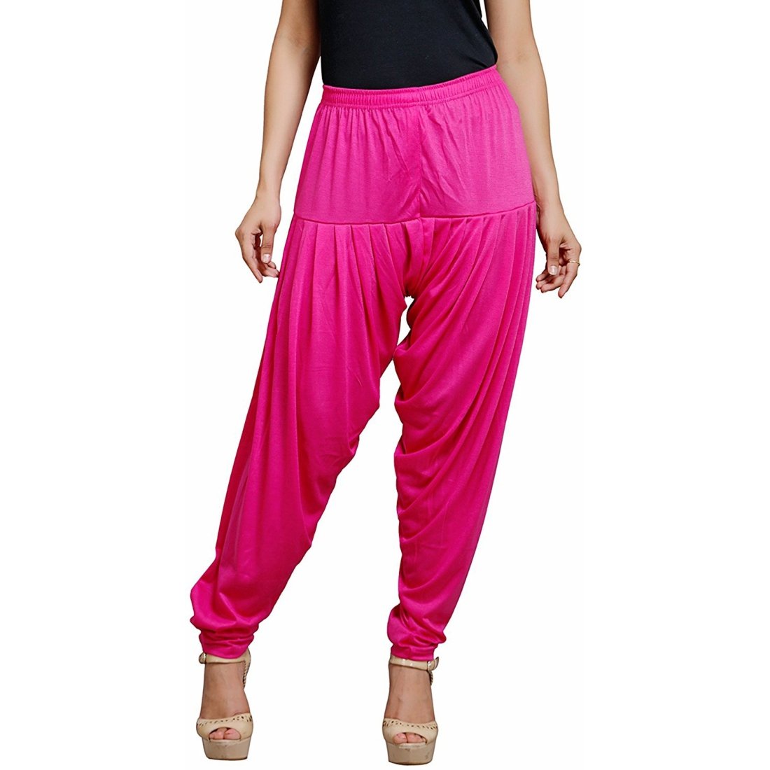 StylesindiaWomen's Lycra Stretchable Patiala Pant Waist Size 32-36