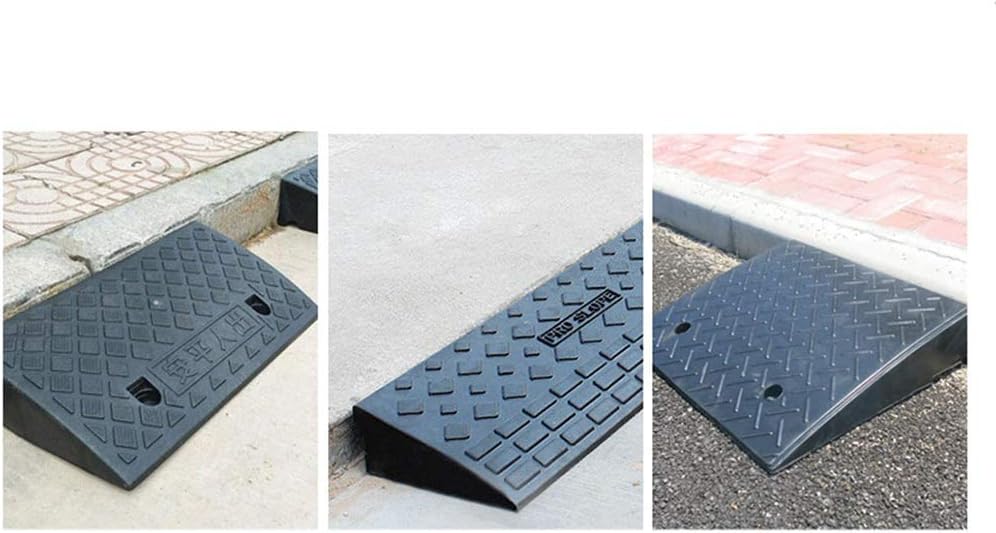 Threshold Ramp,Kerb Ramps for Cars,Threshold Ramp, Plastic Ramps, Outdoor Uphill Slope Pad Threshold Ramps of Parking Lot/Black/50 * 22 * 5Cm