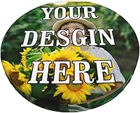 Vista 1 de ADAPTOR Funda redonda para taburete de bar, personalizada, personalizable, con tu nombre, texto, logotipo, suave, lavable, para taburete de bar