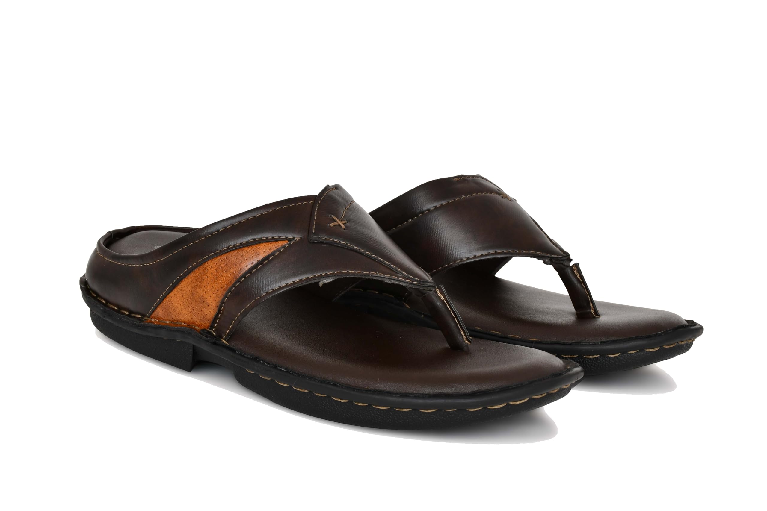 FAV SHOES Comfortable Synthetic Leather Stylish Slipper & Flip-Flop for Men (Brown Color) Size-7 (B0CWVH5KY2) Amazon Price History, Amazon Price Tracker