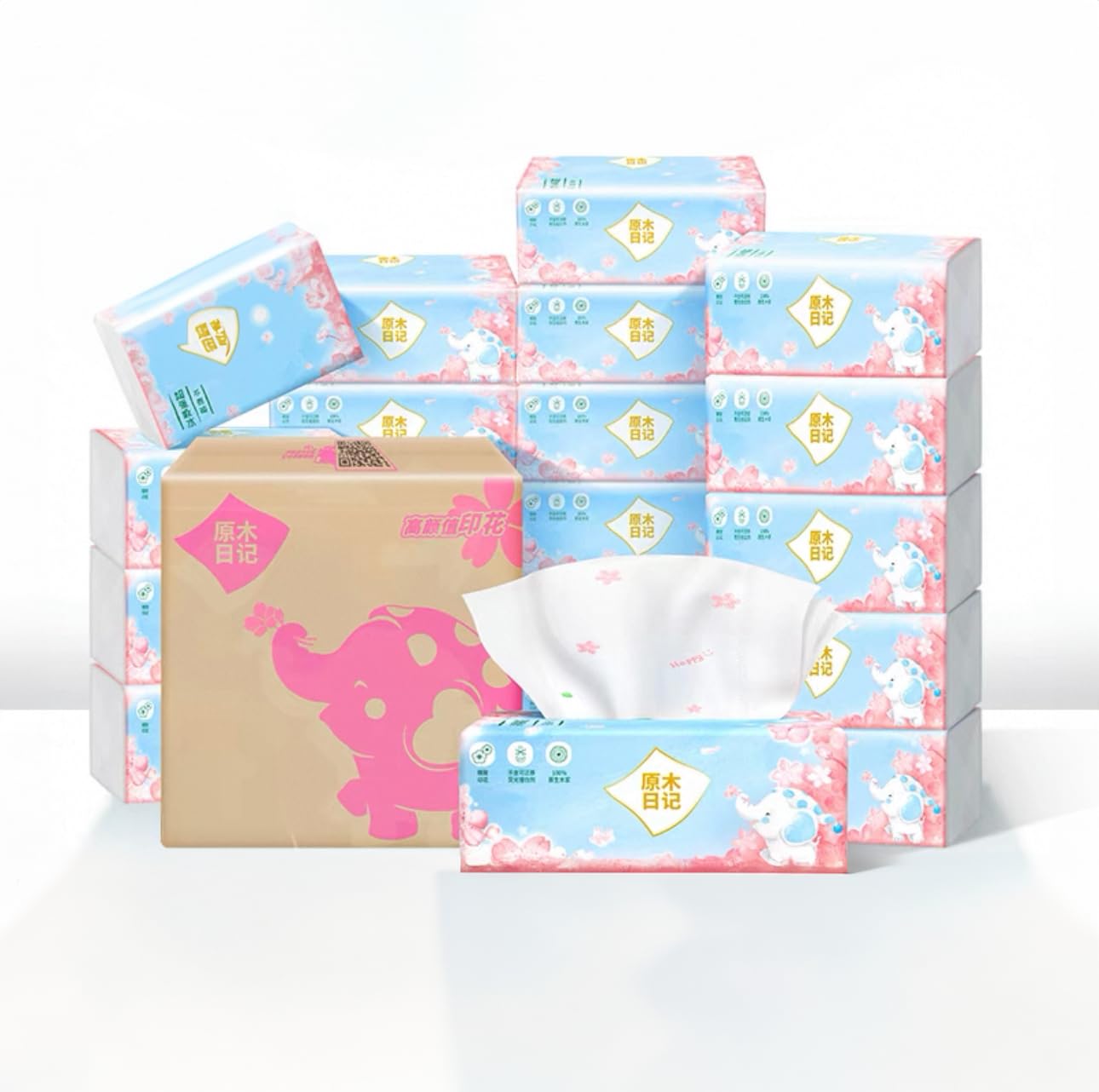 EFFIE 20 Pack Soft 3-Ply Facial Tissues - 130 Sheets Per Pack, Soft Virgin Wood Pulp Soft Virgin Wood Pulp Travel-Friendly Pack, Bulk Value Pack for Home, Office, and Car