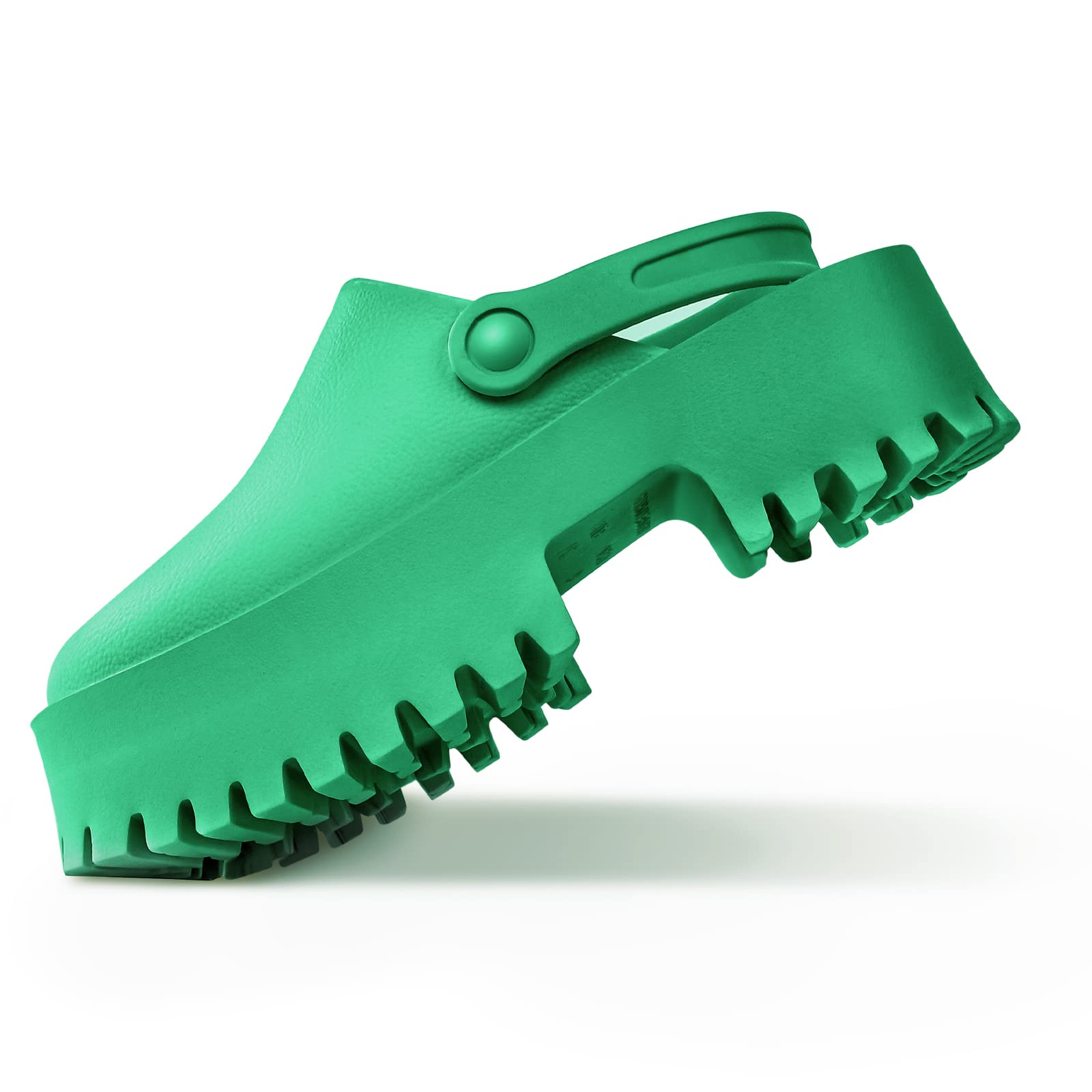 Women Platform Thick Soled Slippers,Beige Slip On Clogs Casual Non Slip Home Lazy Waterproof Fashion Sandals