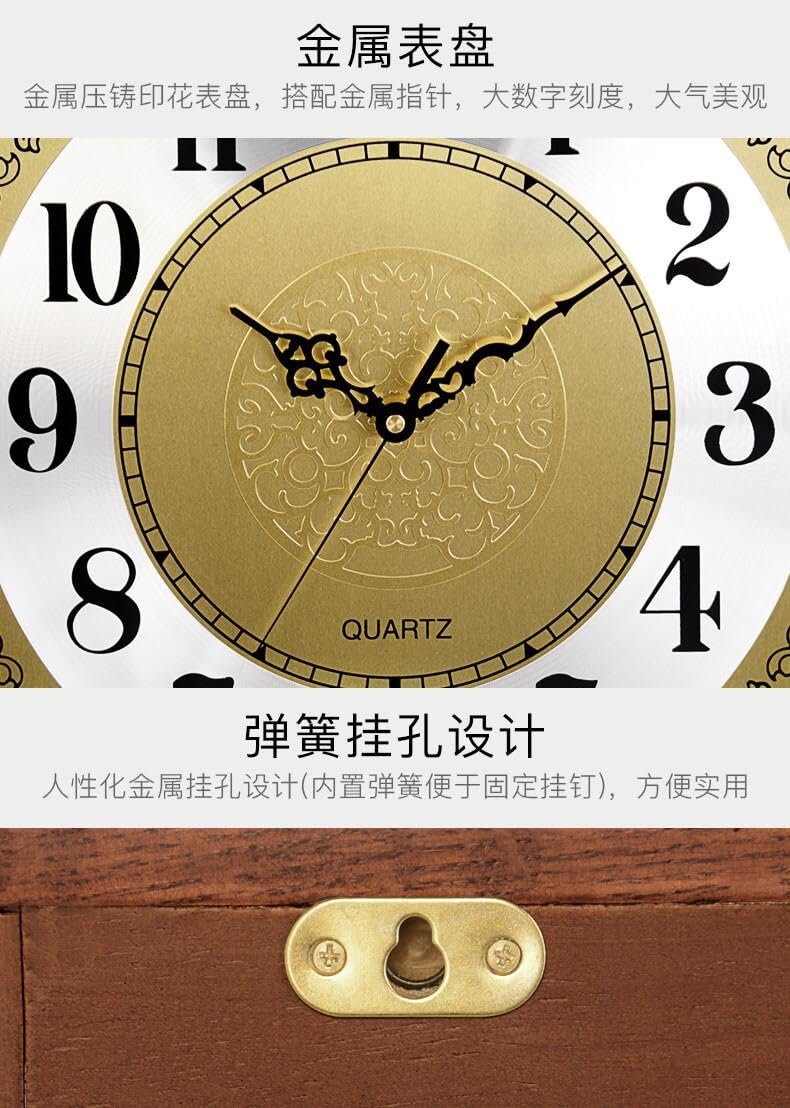 Orologio cucina Orologio da parete quadrato grande in legno Decorazione