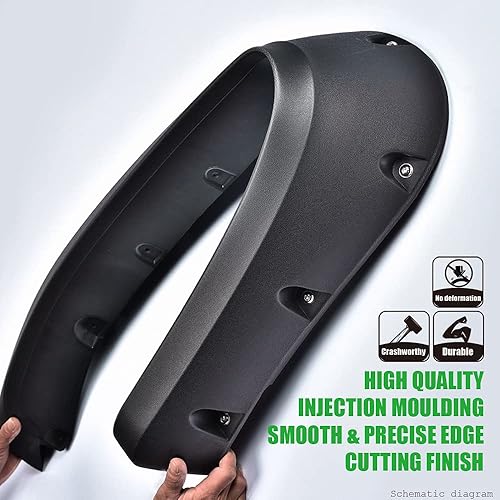 Miniatura 6 de G-PLUS Guardabarros compatibles con Dodge Ram 2500 3500 Pickup 2010 2011 2012 2013 2014 2015 2016 2017, protector de rueda negro texturizado 4 piezas