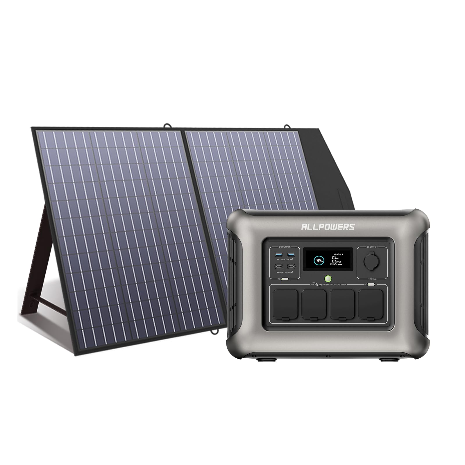 Centrale Elettrica ALLPOWERS R1500 1152Wh + 2 Pannelli Solari 100W | Generatore Solare 1800W Per Campeggio E Emergenze - Foto 5