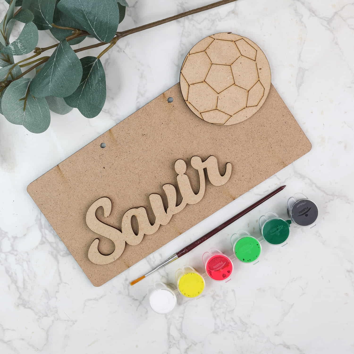 ARTIFYM2M DIY Name Plank Kit Rectangular | MDF Name Cutouts Art Kit Set