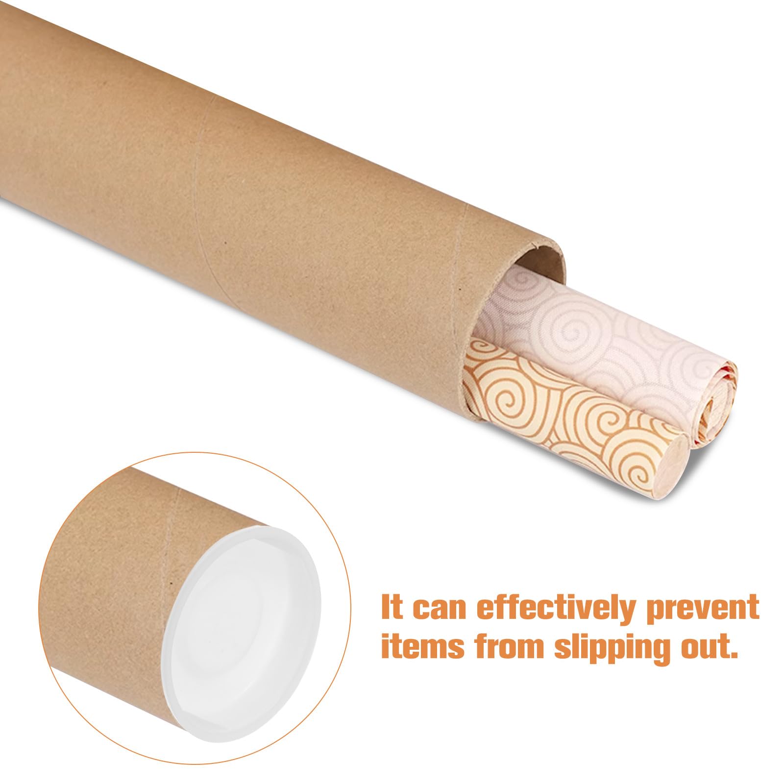 Veemoon Bouchons Ronds en Plastique Blanc pour Tubes D'affiches et Tubes D'expédition, Résistants aux Dommages, Faciles à Installer, Lot de 20 Pièces