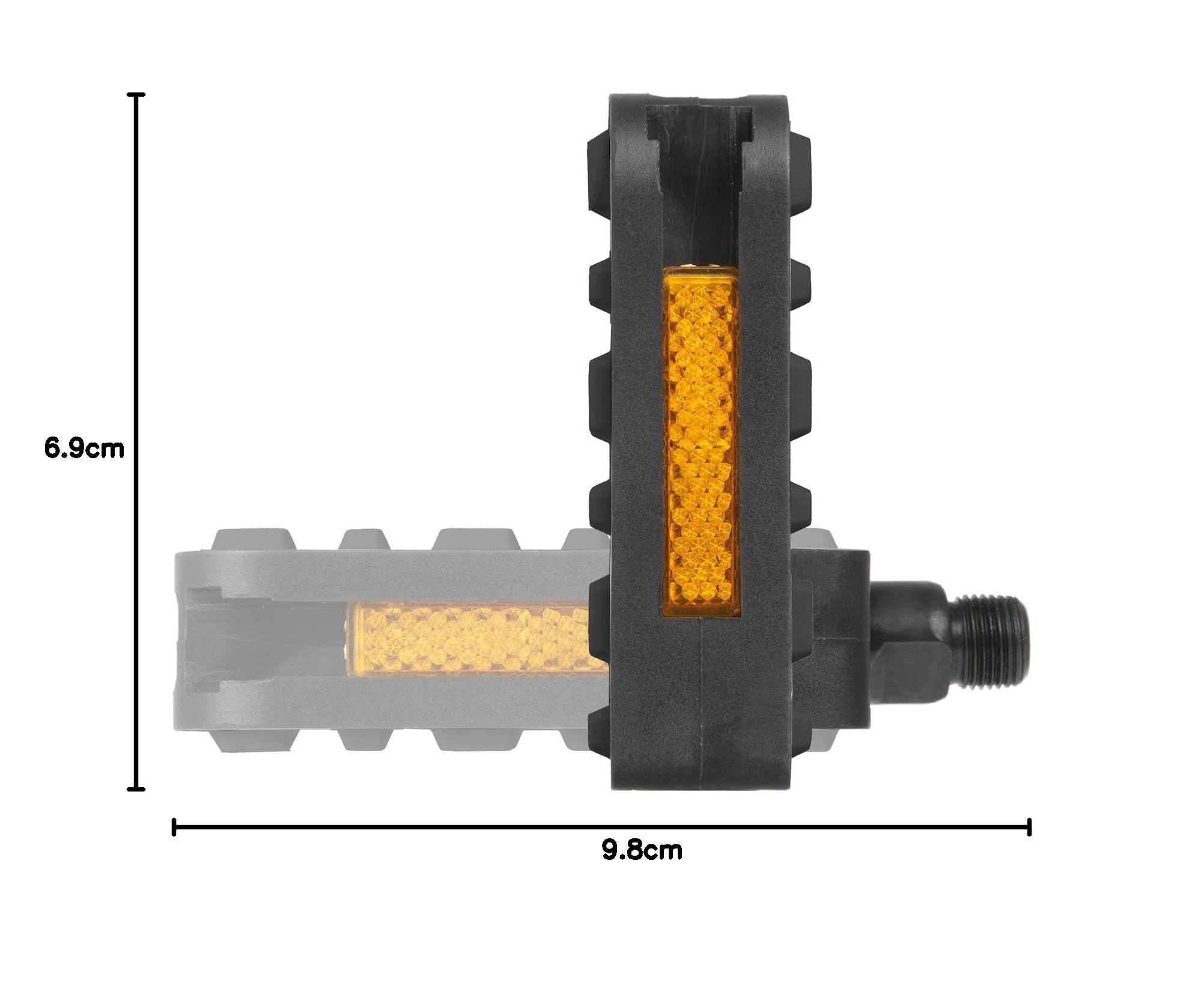 M-WAVE Steady F1, Pedali Pieghevoli per Bicicletta Unisex, Nero, 69 x 98 mm