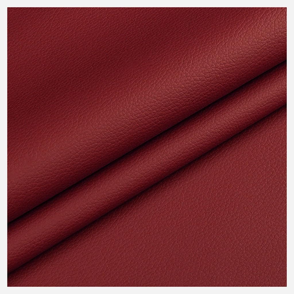 Matériel similicuir haut de gamme grain mat bordeaux 1.6X3m pour décoration - 8