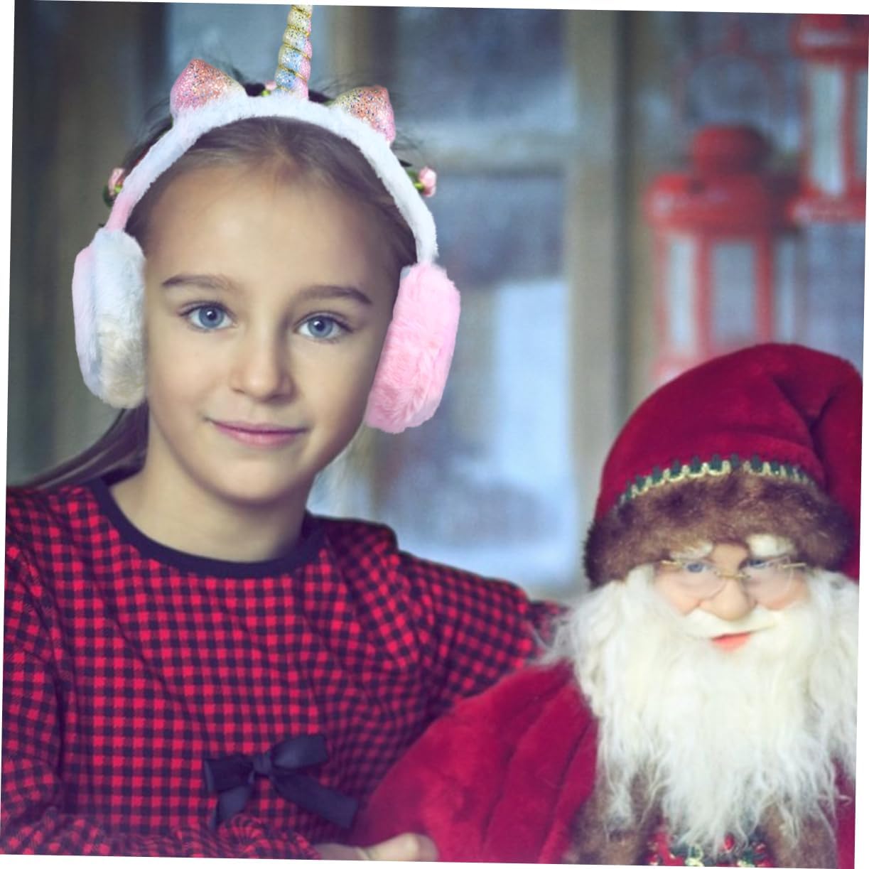 OUNONA Unicorn Ear Warmer Earmuffs Winter Ear Covers for Boys and Creative Gradient Color Design Warm and Comfortable Ear Protection