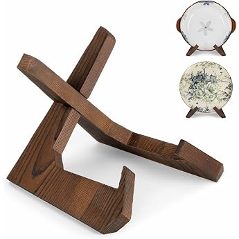 ANBOXIT Plate Holder for Stand 6.5 Inch Wooden Bowl Stand