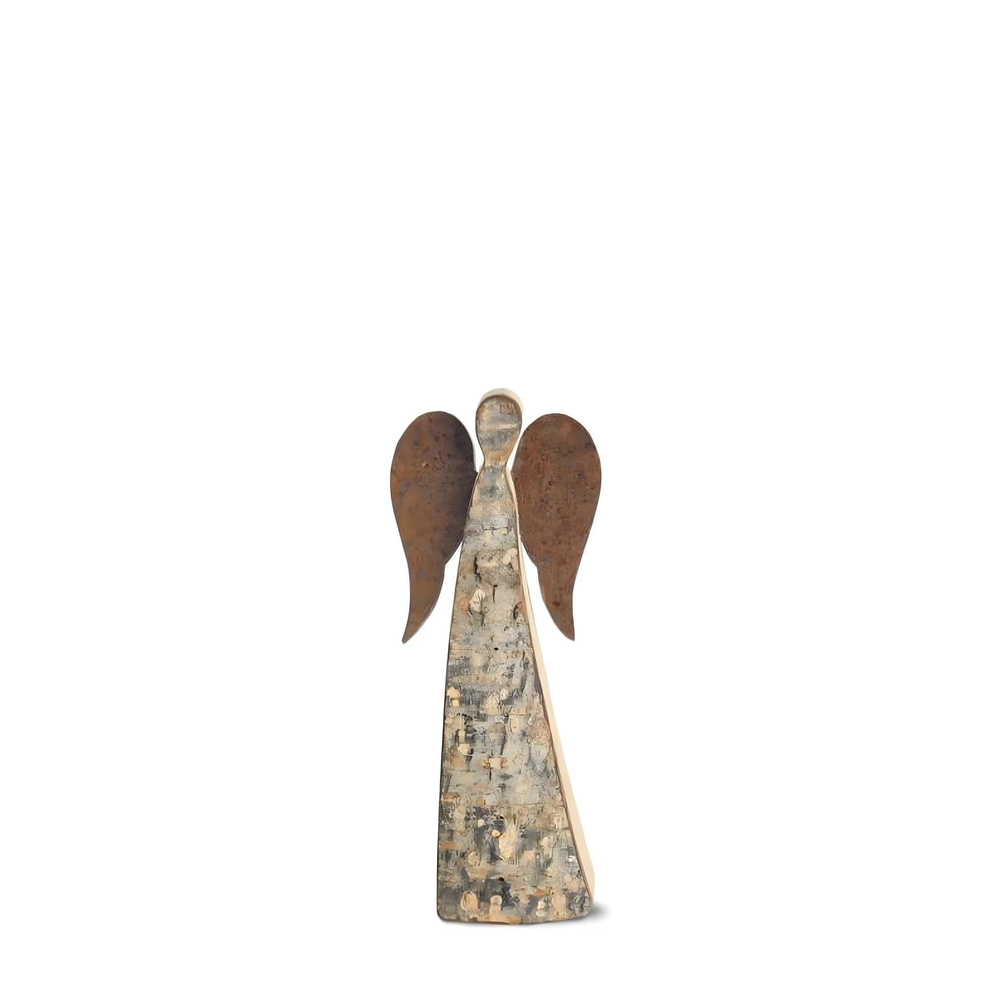 Ange en bois naturel pour crèche de Noël figurine décorative 12 cm