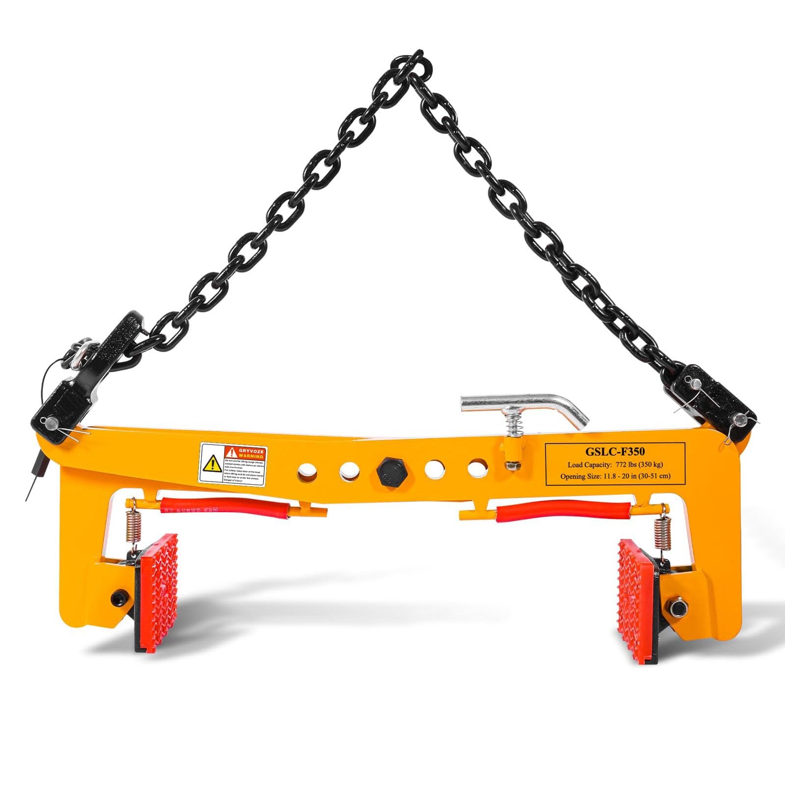 SaryEdge Granite Lifting Clamp - Adjustable Chain-Type Paver Lifter Tool for Vertical Transport of Concrete Blocks and Slabs，500kg，500kg