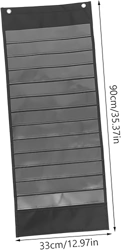 Miniatura 2 de NUOBESTY Bolsa de tela Oxford para colgar en la parte trasera de la puerta, organizador de archivos multicapa, bolsillo para libros, revistas,