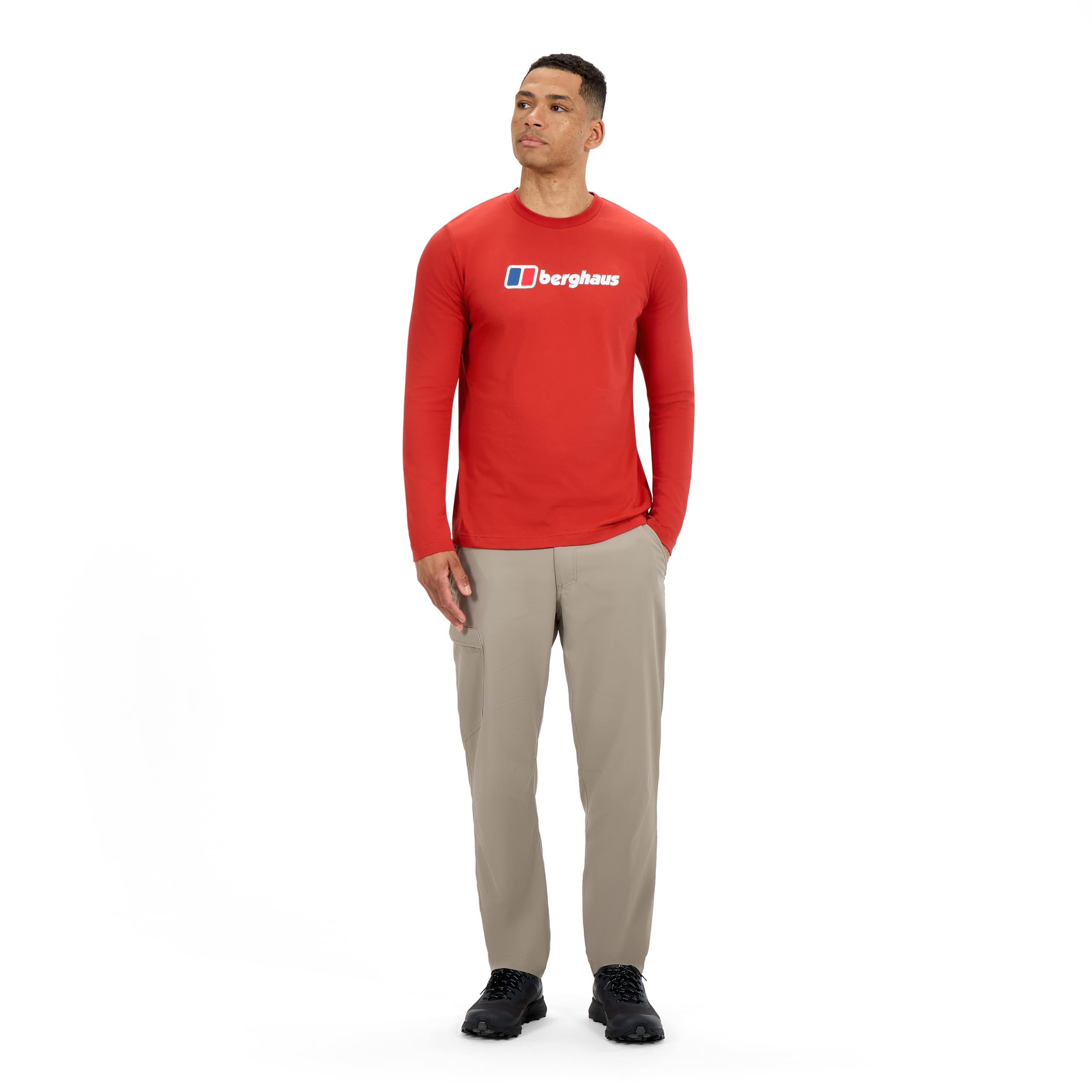 Berghaus Men's Big Logo T-Shirt | 100% Cotton Non-Technical T-Shirt, Orange, XL