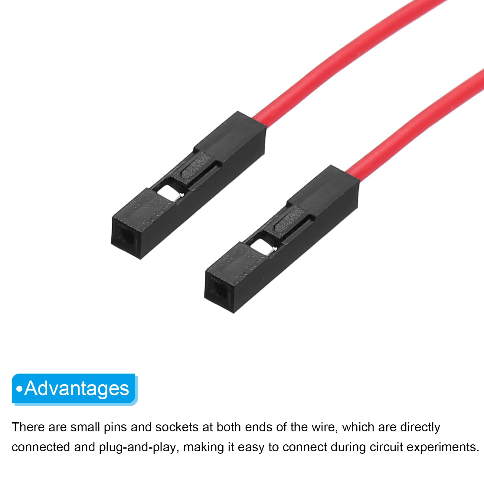 QUARKZMAN 40 Stück Buchse-Buchse Jumper-Kabel – 10 Cm, 2,54 Mm Raster, 1-polig, 10 Farben, Für Steckplatinen, DIY Und Elektronik-Experimente
