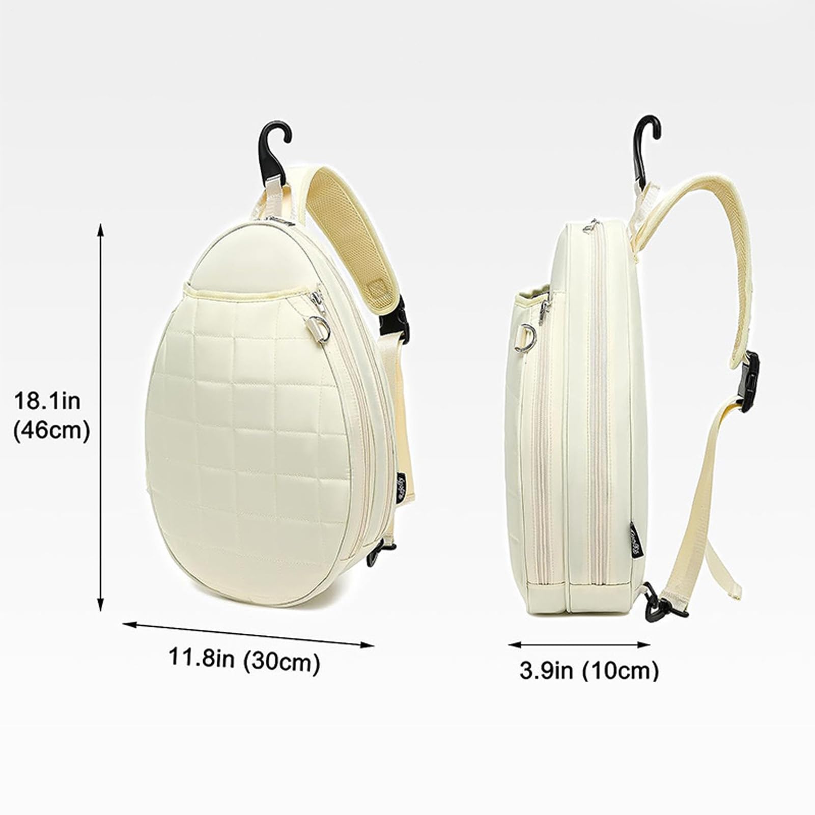 Genérico Tennisschläger für Damen, Tennisschläger mit gepolstertem Gurt | und Hakengriff, bedruckte Schultertasche mit Brustgitter, wasserdichte Tennistasche