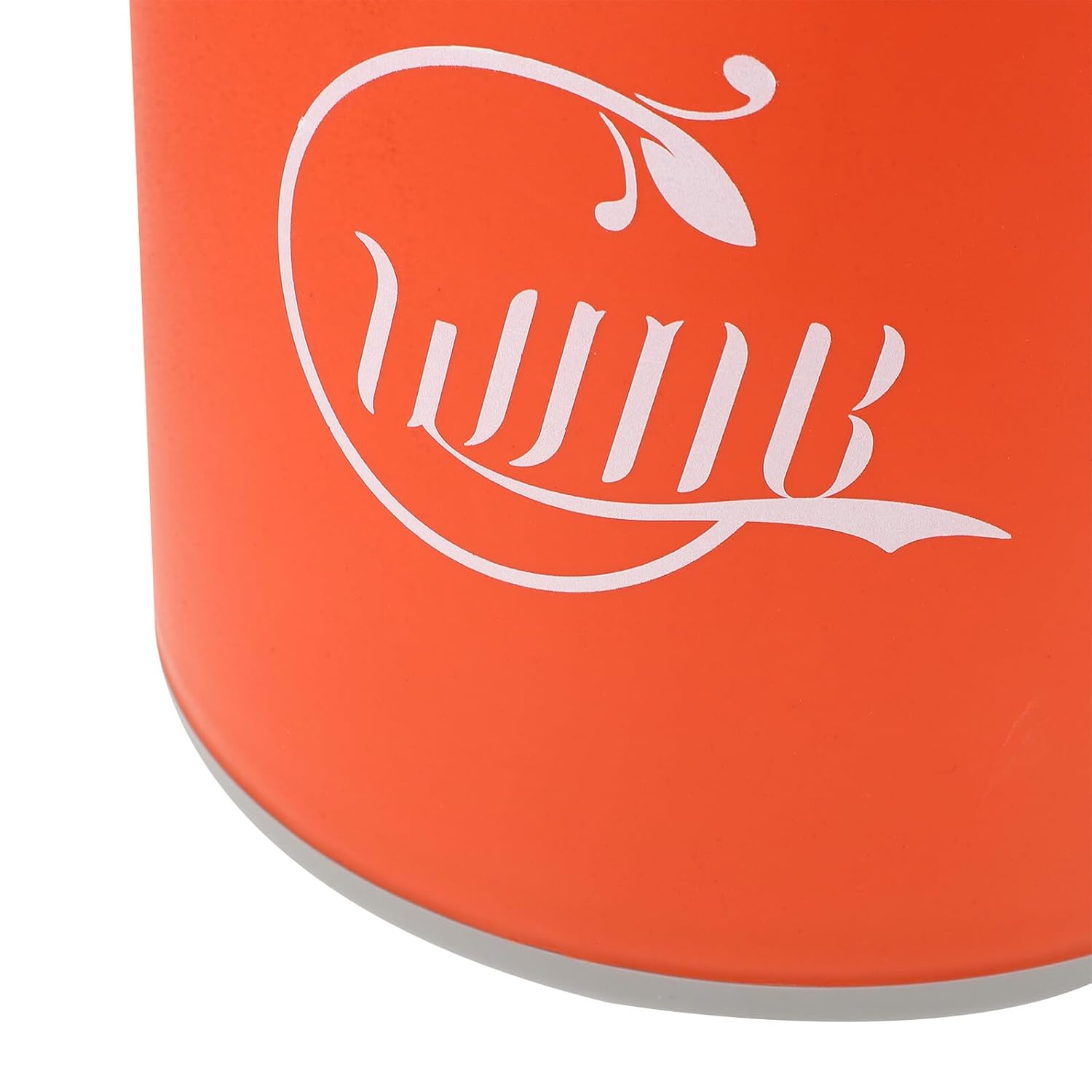 COHEALI Creative Press-Top Trash Can with Lid, Small Orange Wastebasket for Bathroom and Car Use, Compact Garbage Bin for Living Room Storage and Office Organization