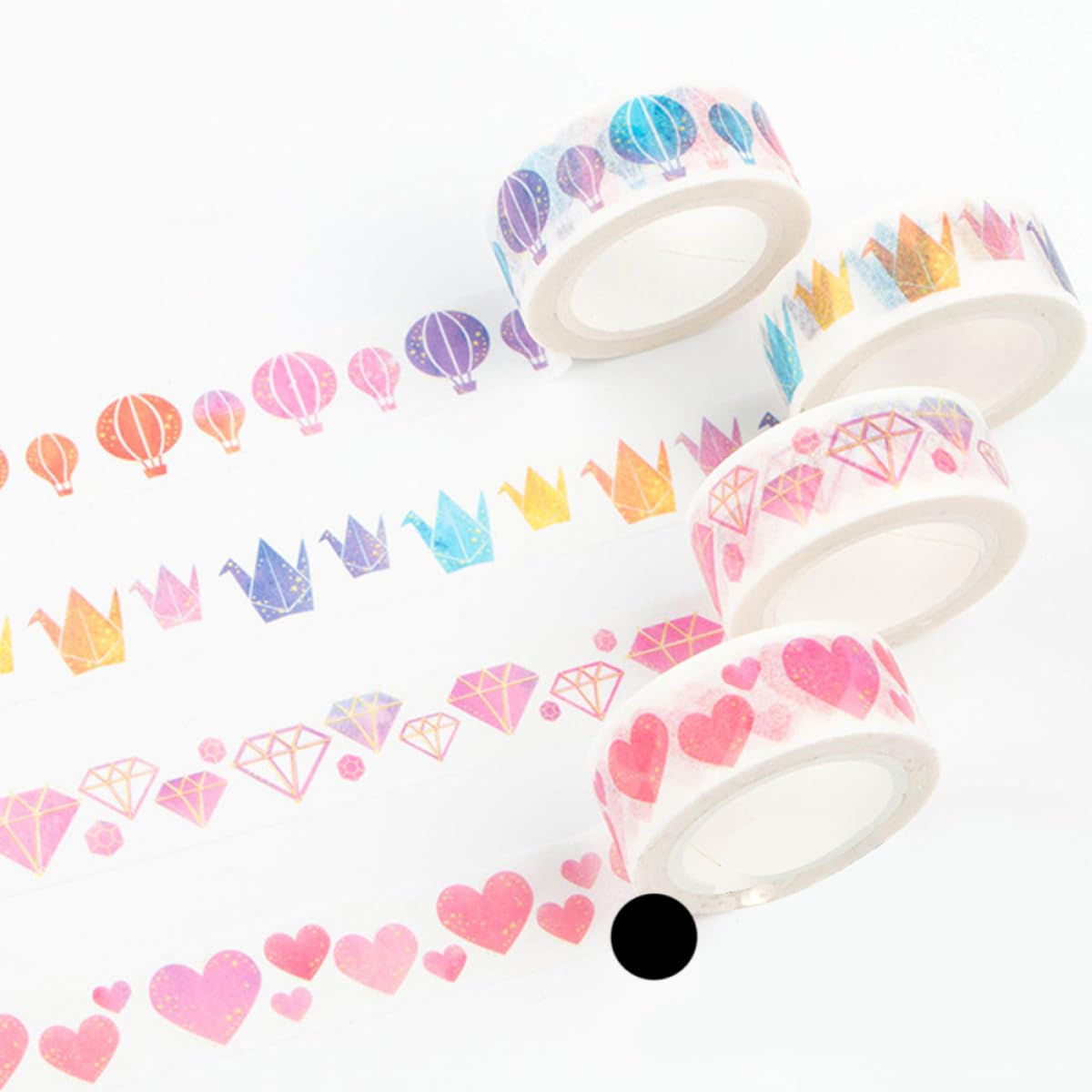 VILLCASE 24pezzi Nastro Adesivo Wasabi Da Nastro Decorativo Per Scrapbooking e Fai Da Te Per Organizzare Planner e Decorare Oggetti Confezione Variegata