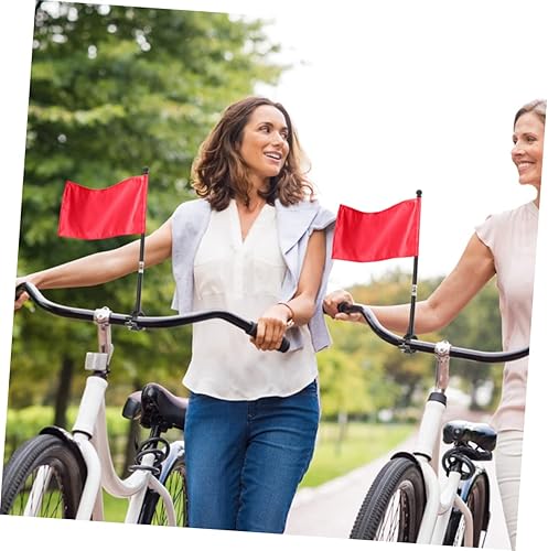 Miniatura 6 de BESPORTBLE 2 piezas de mástiles de bandera para niños, poste de bandera para motocicleta, montaje de remolque para soporte de bandera de scooter,