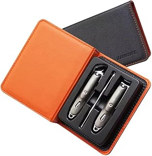 طقم قصافات أظافر من الفولاذ المقاوم للصدأ، هدية للرجال، لون فضي