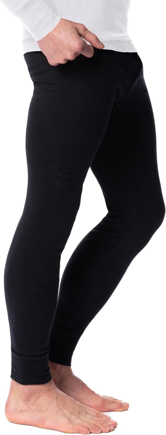 AMERICAN HEAVEN Mens Base Layer Long Pants | 100% Cotton Thermal Leggings | Multi Pack Colors - Image 4