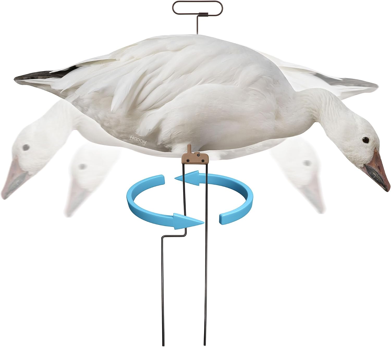 Higdon Outdoors Flats | Snow & Blue Goose Silhouette Decoys for Waterfowl Hunting | Lightweight Weather Resistant Goose Decoys with Easy Carry Stakes | Available in Standard & Motion | 12 Pack