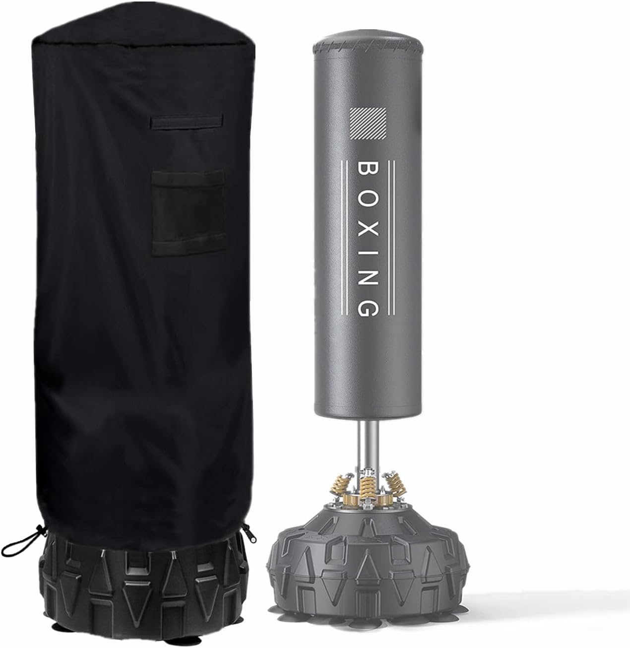 Freestanding Punching Bag Cover, Falezern Standing Boxing Bag Cover Outdoor Waterproof, Adjustable Thickened Heavy Punching Bag Protective Cover for Freestanding Heavy Bag