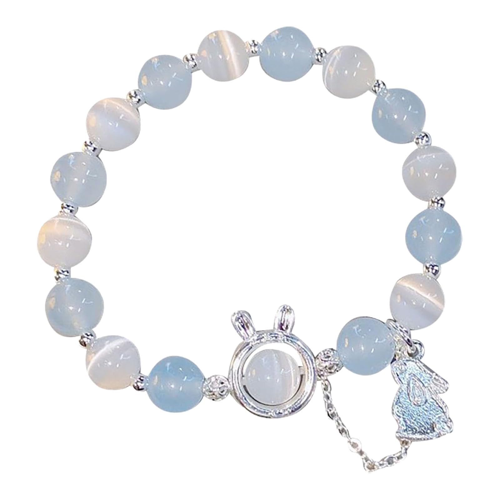 Armbänder tragbar mit NFC, tägliches Armband für Damen, Herren, Teenager, elastisch und Perlen-Statement