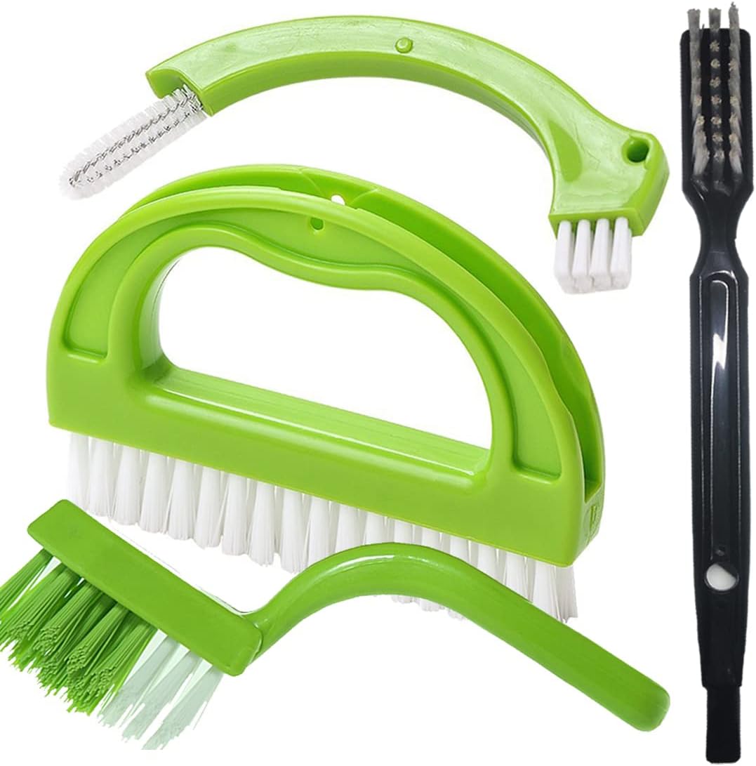 Tile Joint Brush 4 in 1 Joint Scrubber Multifunction Kitchen Bathroom Cleaning Brush Grout Mould Cleaner Brush Green