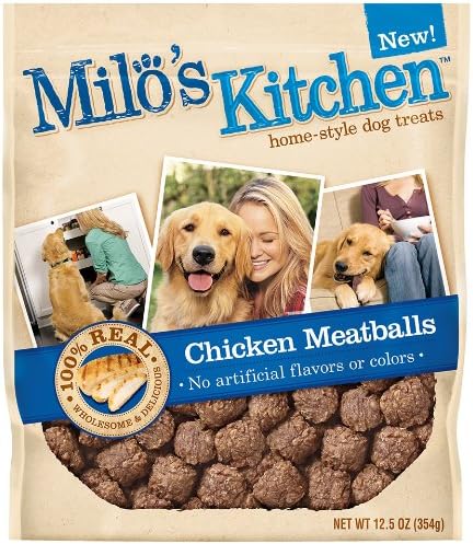 Milo's Kitchen Dog Treats, Chicken Meatballs, 12.5-Ounce Package