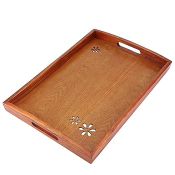 長手盆⭐イタリア製⭐新品未使用⭐おぼん⭐トレー ⭐アウトドア⭐配膳⭐来客用 Amazon｜Asixx 木製トレイ お盆 取っ手付 長方形 角型 定食用