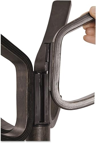 Miniatura 2 de ALBA Perchero de madera para café, diez clavijas/cinco ganchos, 21.67 pulgadas de ancho x 21.67 pulgadas de profundidad x 69.33 pulgadas, marrón