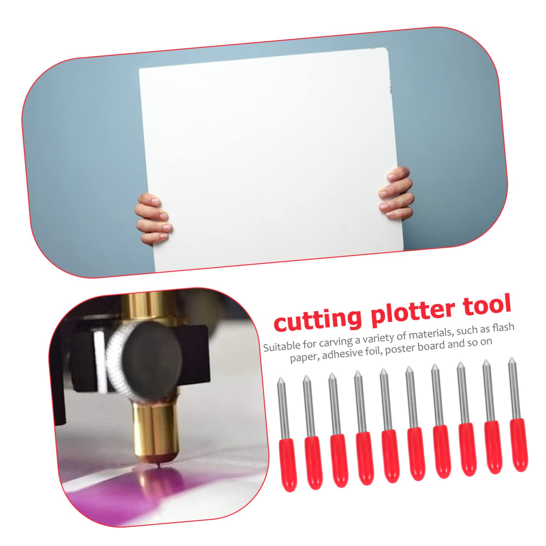 BCOATH 20pcs Lettering Cutters for Cutting Plotters Precision Blades for Self-Adhesive Tape Reflective Film Thin Paperboard Sleeve Compatibility