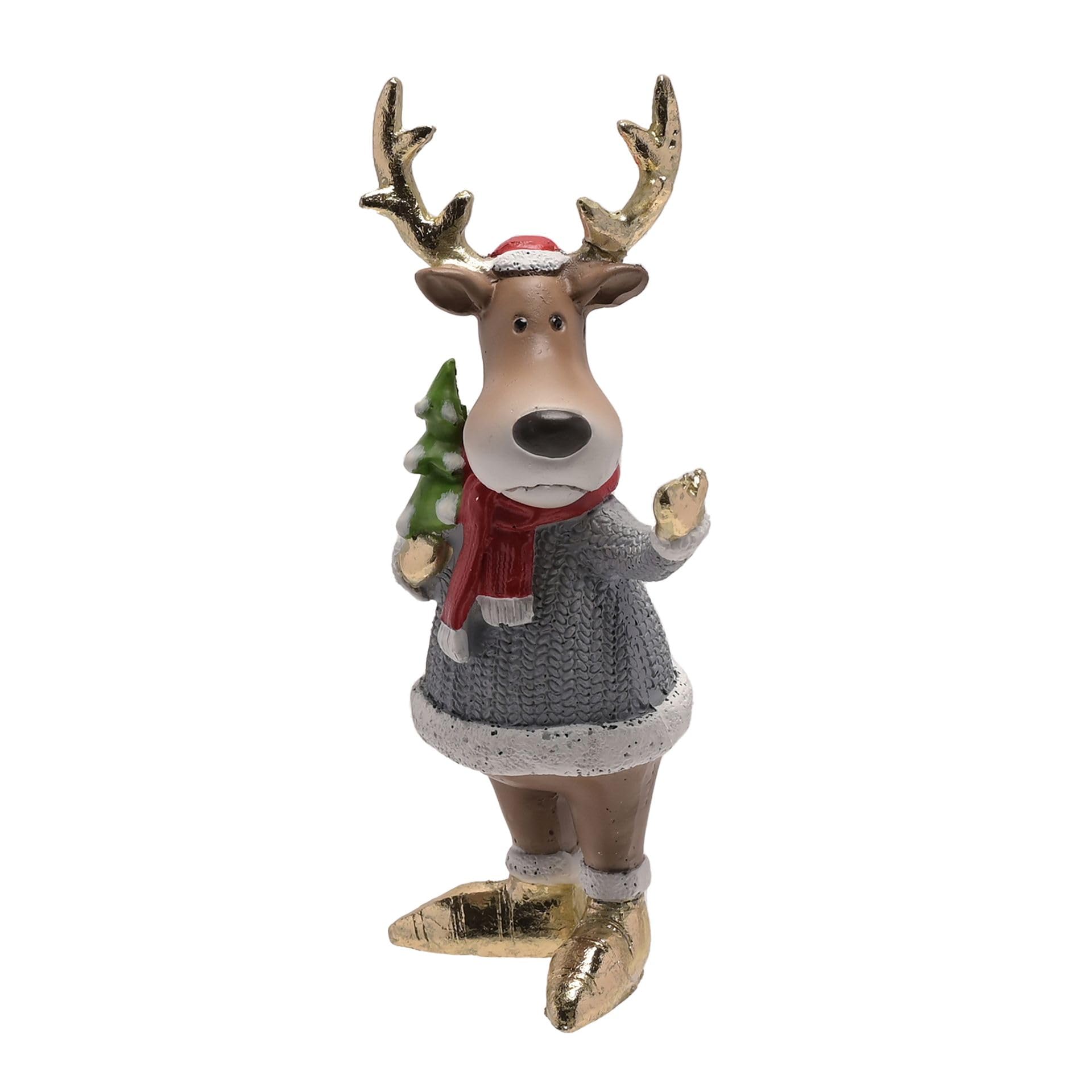 Widdop And Co Multicolor Widdop Reindeer With Christmas Tree Novelty Decoration