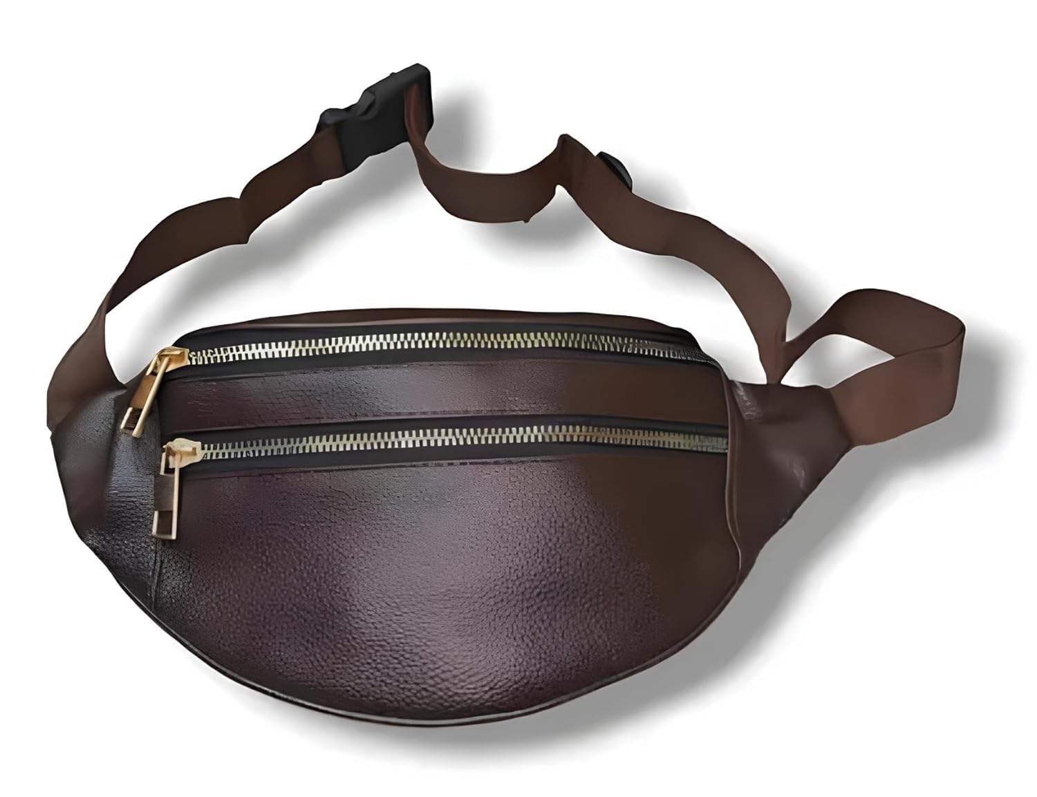 Stylish Unisex PU Leather Waist/Chest/Fanny/Pouch/Belt Sport Bag Travel Pouch Elegant Style Document Money for Men and Women Adjustable Strap (Brown, Pack of: 1)-image-40