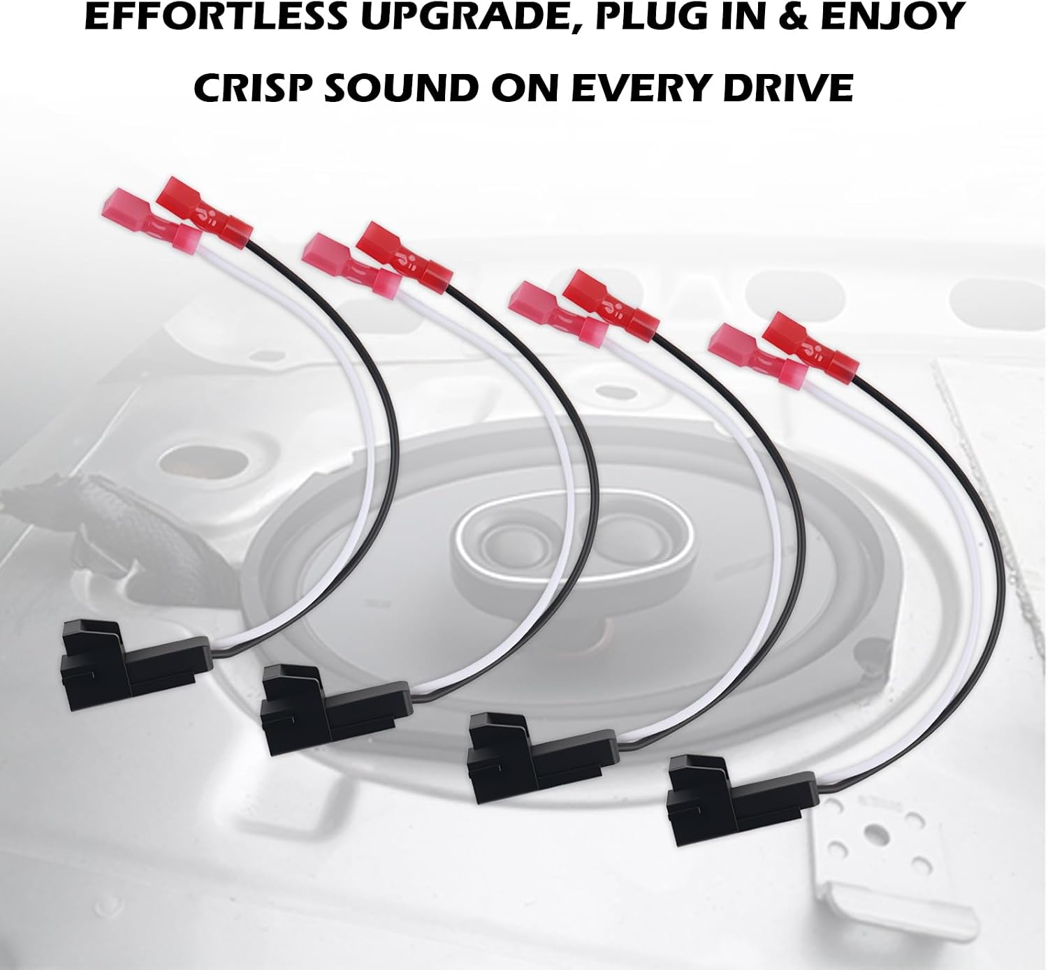 4PCS OEM#72-4568 Door Speaker Adapter,Car Audio & Video Speakers Wiring Harness for Direct Replacement,Speaker Harness Adapter Car Accessories Compatible with Chevrolet GMC