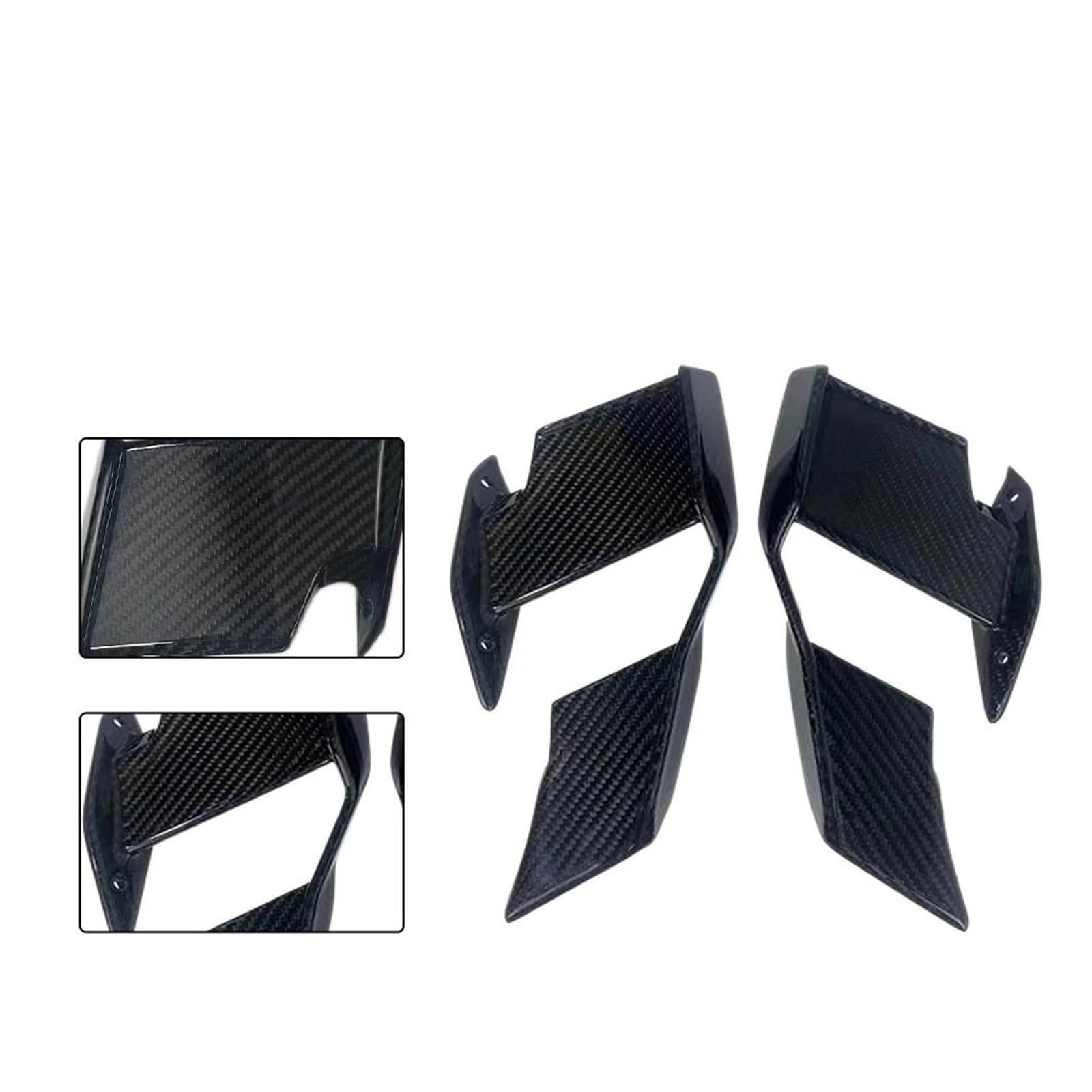 Moto latéral carénage aileron Kit De Carénage Aileron Latéral Aérodynamique pour Moto, Aile Fixe, pour BMW S1000R S 1000R M1000R 2021 2022 2023 2024(Black)