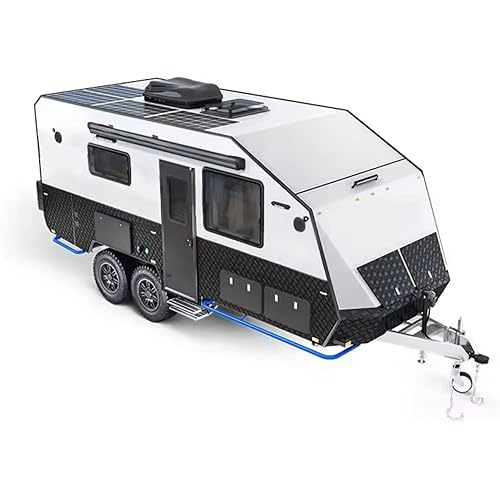 Camper Trailer Custom Heavy-Duty Aluminum Off-Road Luxury Travel Trailer with Durable Build for Outdoor RV Camping Trips and Cross-Country Adventures